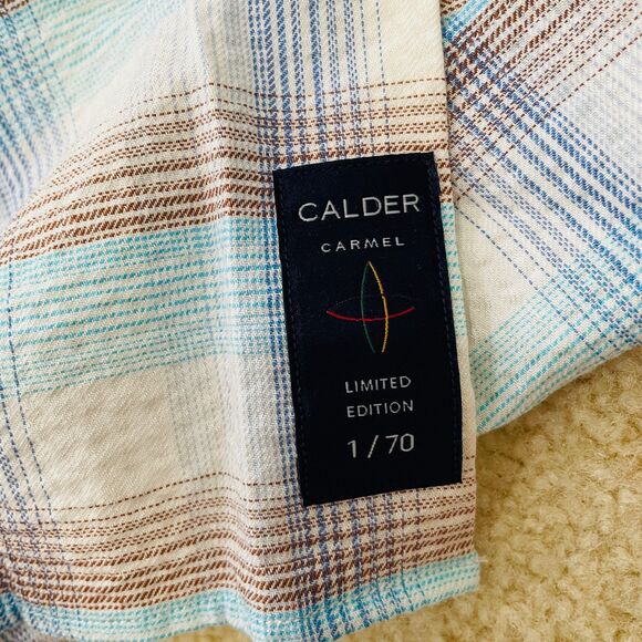 $325 Calder Carmel Limited Edition NWT Men's Montecito Shirt XXL Seersucker 1/70 - Picture 8 of 11